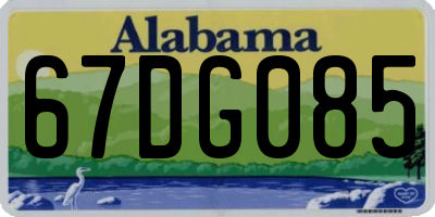 AL license plate 67DG085