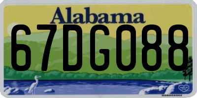 AL license plate 67DG088