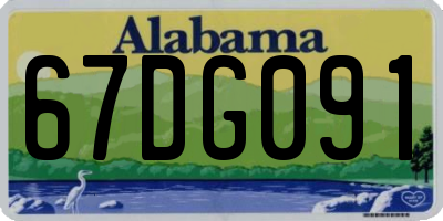 AL license plate 67DG091