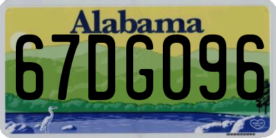 AL license plate 67DG096