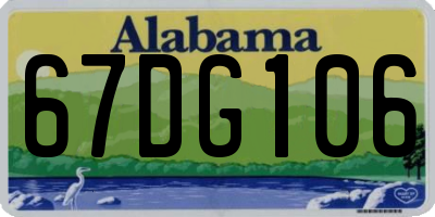 AL license plate 67DG106