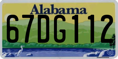 AL license plate 67DG112