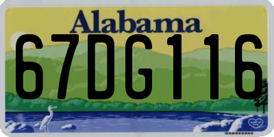 AL license plate 67DG116