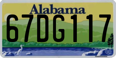 AL license plate 67DG117