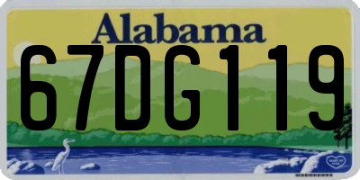 AL license plate 67DG119