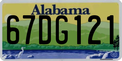 AL license plate 67DG121