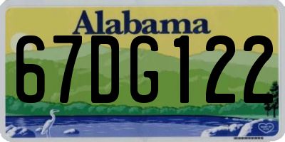 AL license plate 67DG122
