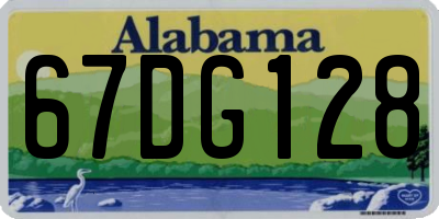 AL license plate 67DG128