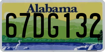 AL license plate 67DG132