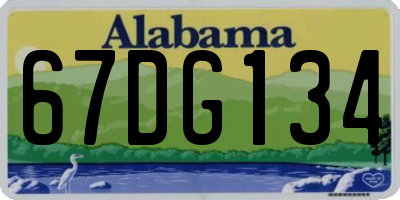 AL license plate 67DG134