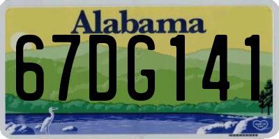 AL license plate 67DG141