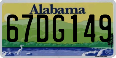AL license plate 67DG149