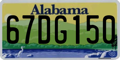 AL license plate 67DG150