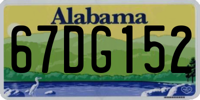 AL license plate 67DG152