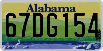 AL license plate 67DG154