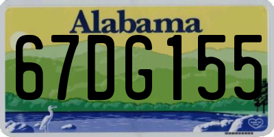 AL license plate 67DG155