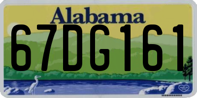 AL license plate 67DG161