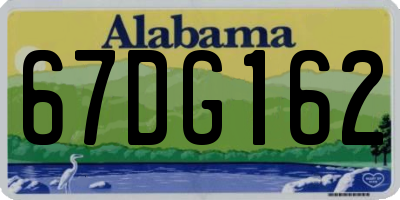 AL license plate 67DG162