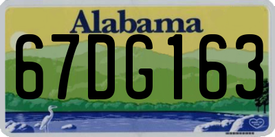 AL license plate 67DG163