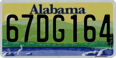 AL license plate 67DG164
