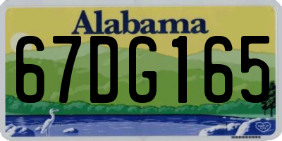 AL license plate 67DG165