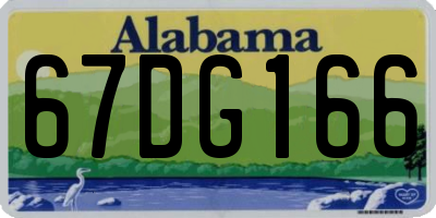 AL license plate 67DG166