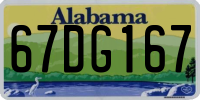 AL license plate 67DG167