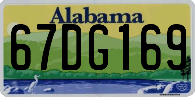 AL license plate 67DG169