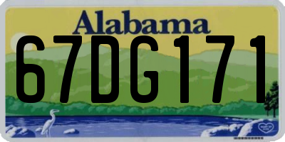AL license plate 67DG171