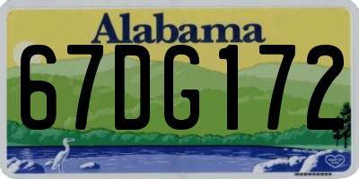 AL license plate 67DG172