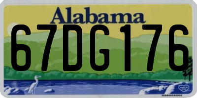 AL license plate 67DG176
