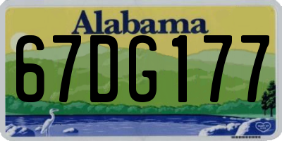AL license plate 67DG177