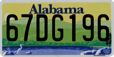 AL license plate 67DG196