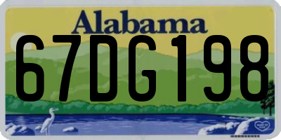 AL license plate 67DG198