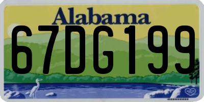 AL license plate 67DG199