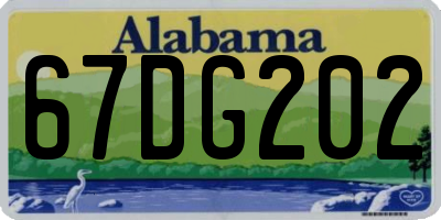 AL license plate 67DG202
