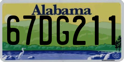 AL license plate 67DG211