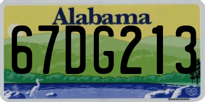 AL license plate 67DG213