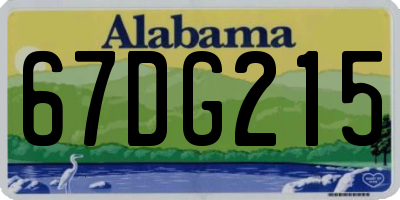 AL license plate 67DG215