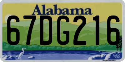 AL license plate 67DG216