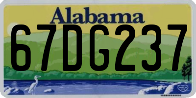 AL license plate 67DG237