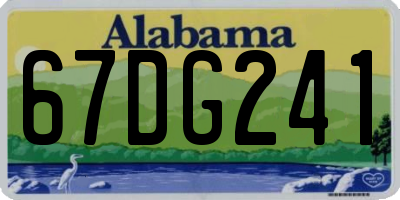 AL license plate 67DG241