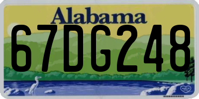 AL license plate 67DG248