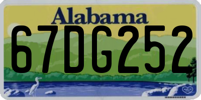 AL license plate 67DG252