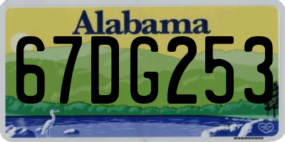 AL license plate 67DG253