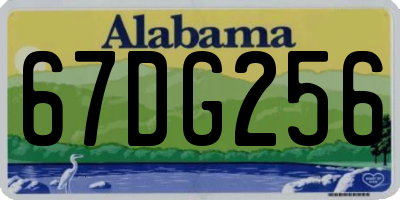 AL license plate 67DG256