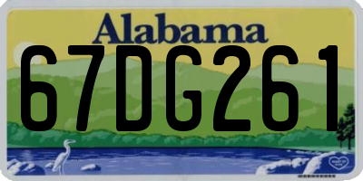 AL license plate 67DG261