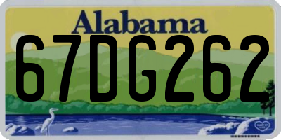 AL license plate 67DG262