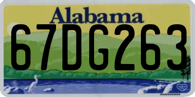AL license plate 67DG263