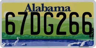 AL license plate 67DG266